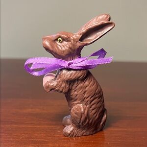 Vintage Small Faux Chocolate Easter Bunny Figurine Statue